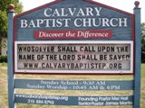 signboard Calvary Baptist